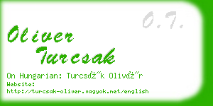 oliver turcsak business card